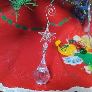 Acrylic Teardrop Christmas Ornament BRAND NEW